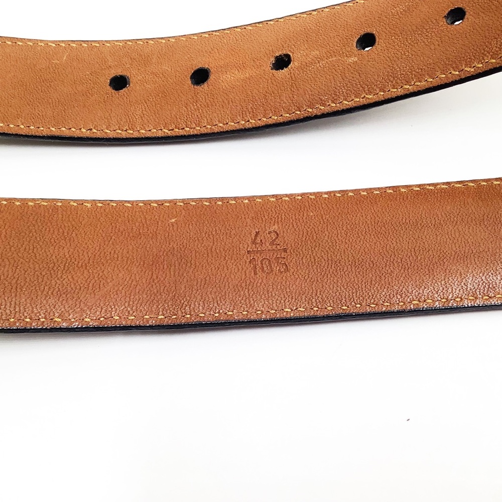 {Paul Stuart} Brown Lizard Leather Belt - Picture 4 of 5
